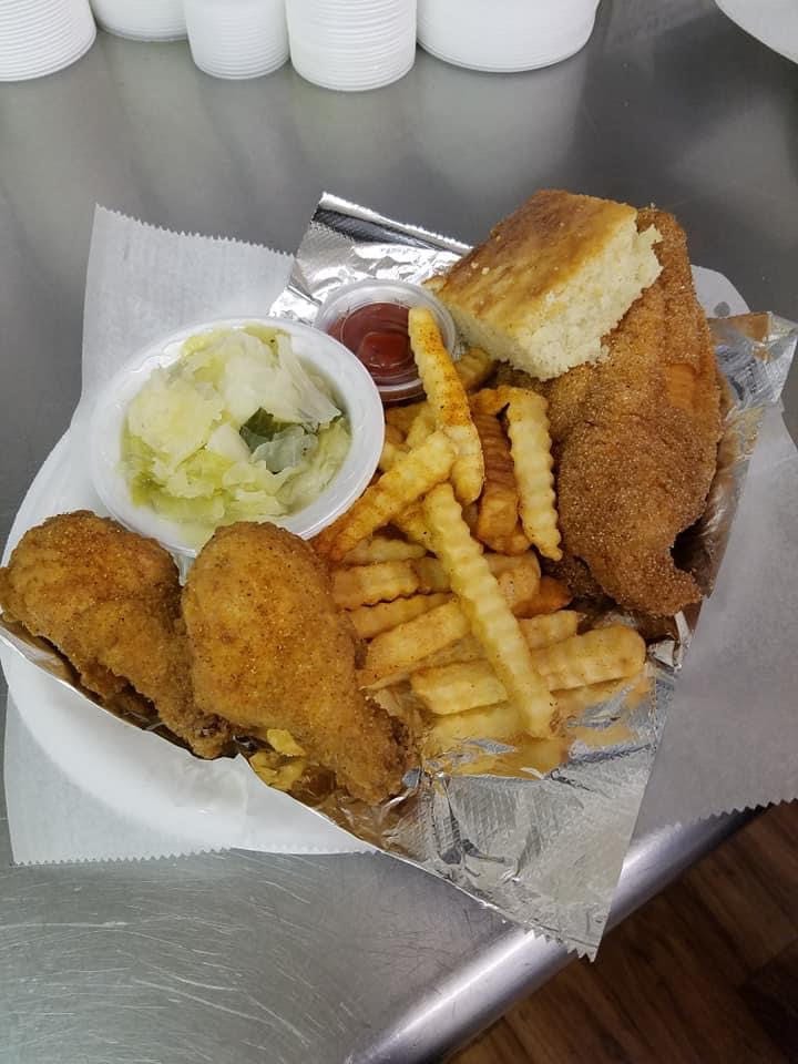 S&V Combo Meal FISH / Pork Chop or Chicken.